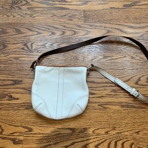 Coach white/cream cross body bag